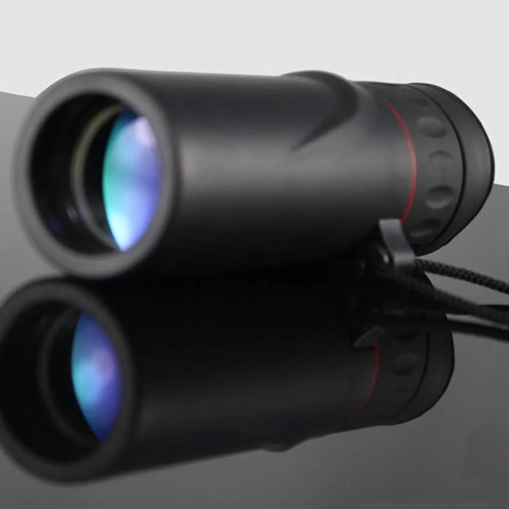 تلسکوپ تک چشمی قابل حمل 10x25 با قابلیت زوم، ضد آب با پوشش سبز، مناسب برای تماشا پرندگان، کمپینگ، مسافرت و کوهنوردی