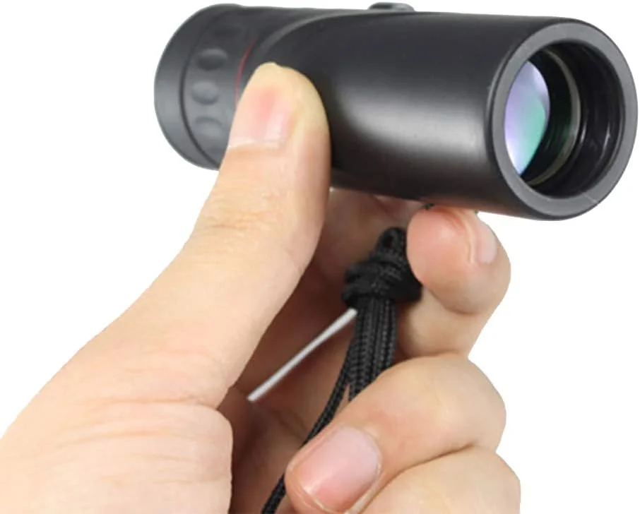 تلسکوپ تک چشمی قابل حمل 10x25 با قابلیت زوم، ضد آب با پوشش سبز، مناسب برای تماشا پرندگان، کمپینگ، مسافرت و کوهنوردی