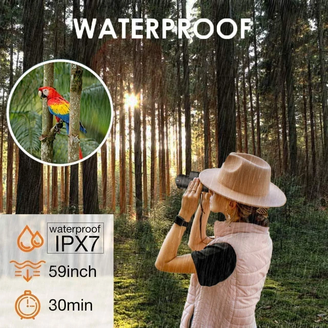 تلسکوپ تک چشمی قابل حمل بزرگسالان با سه پایه، نسل جدید تک چشمی با تلفن هوشمند، تلسکوپ قابل حمل برای تماشای پرندگان، تک چشمی برای تماشای پرندگان بزرگسالان