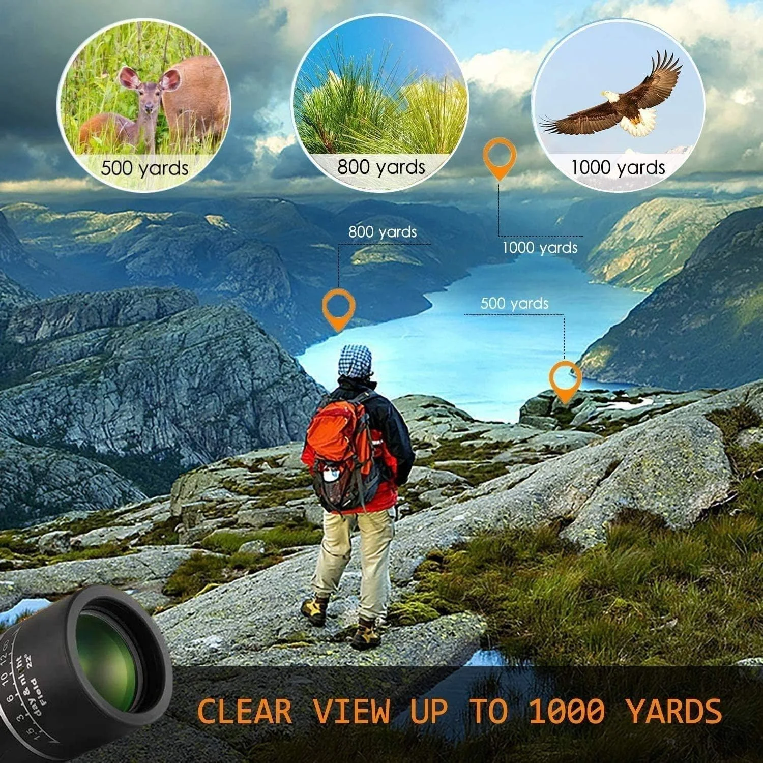 تلسکوپ تک چشمی قابل حمل بزرگسالان با سه پایه، نسل جدید تک چشمی با تلفن هوشمند، تلسکوپ قابل حمل برای تماشای پرندگان، تک چشمی برای تماشای پرندگان بزرگسالان