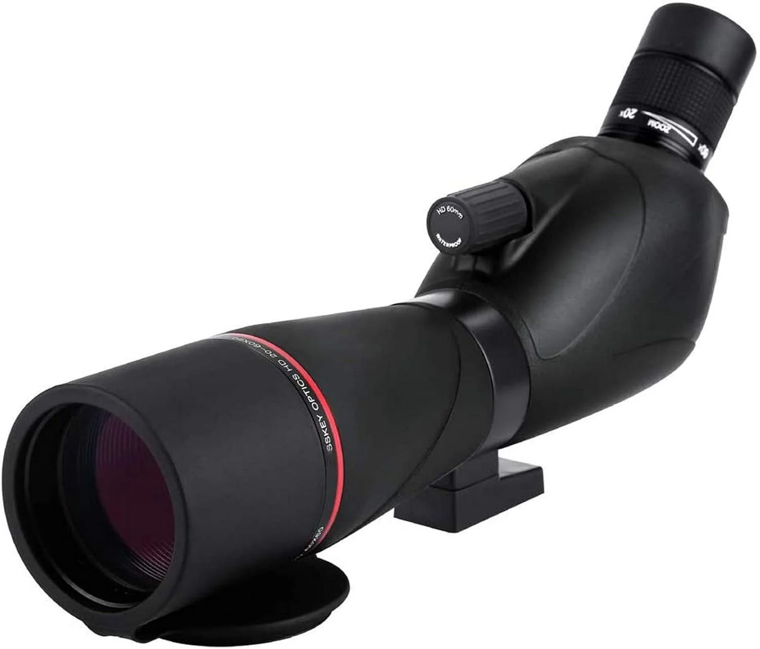 تلسکوپ تک چشمی با قدرت بالا برای تماشای پرندگان، زوم 20-60x80 با لنز شیئی بزرگ، منشور ВАК4، تلسکوپ ضد آب با قابلیت اتصال به تلفن همراه به همراه سه پایه بزرگ