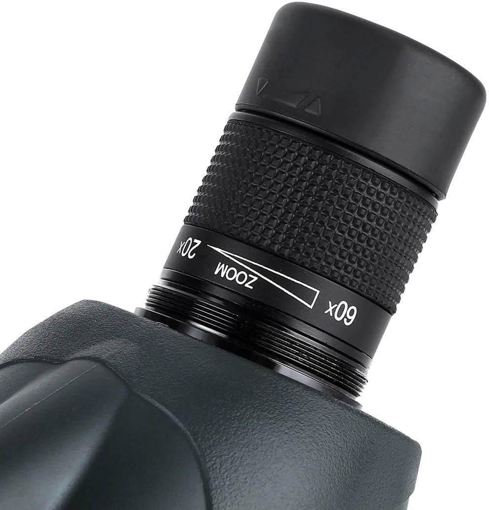 تلسکوپ تک چشمی با قدرت بالا برای تماشای پرندگان، زوم 20-60x60 با لنز شیئی بزرگ، منشور ВАК4، تلسکوپ ضد آب با قابلیت اتصال به تلفن همراه به همراه سه پایه بزرگ