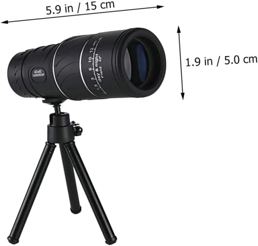 تلسکوپ تک چشمی DOITOOL برای تماشای پرندگان، سبک و قابل حمل، ابزار دید در فضای باز برای پیاده روی و شکار، شامل تلفن هوشمند و سه پایه