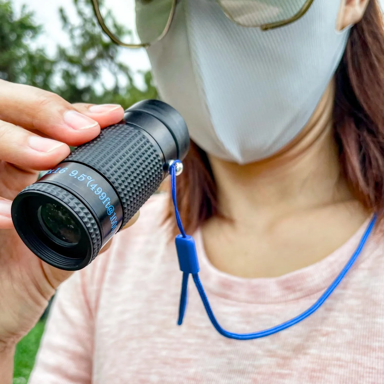 تک چشمی نمای نزدیک برای دید کم، مشاهده از فاصله کوتاه با میدان دید گسترده، ذره بین مینی سایز (6x16mm - مدل آبی)