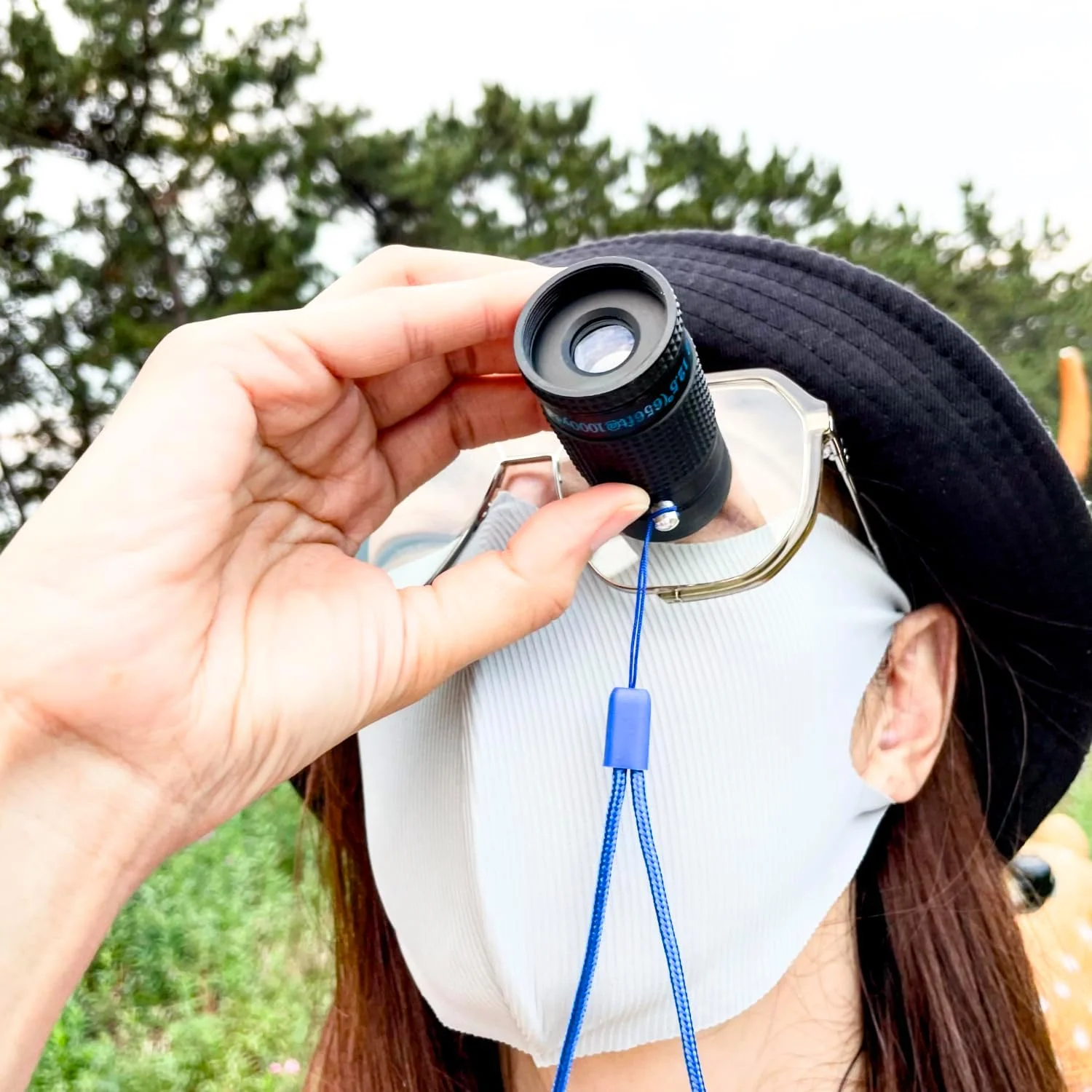 تک چشمی نمای نزدیک برای دید کم، مشاهده از فاصله کوتاه با میدان دید گسترده، ذره بین مینی سایز (4x12mm - مدل آبی)