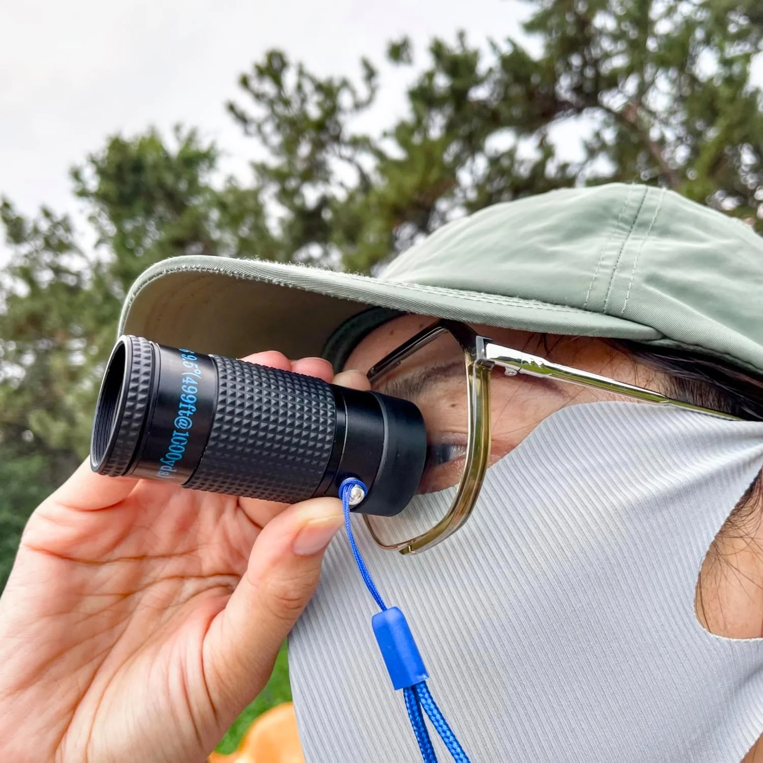 تک چشمی نمای نزدیک برای دید کم، مشاهده از فاصله کوتاه با میدان دید گسترده، ذره بین مینی سایز (6x16mm - مدل آبی)
