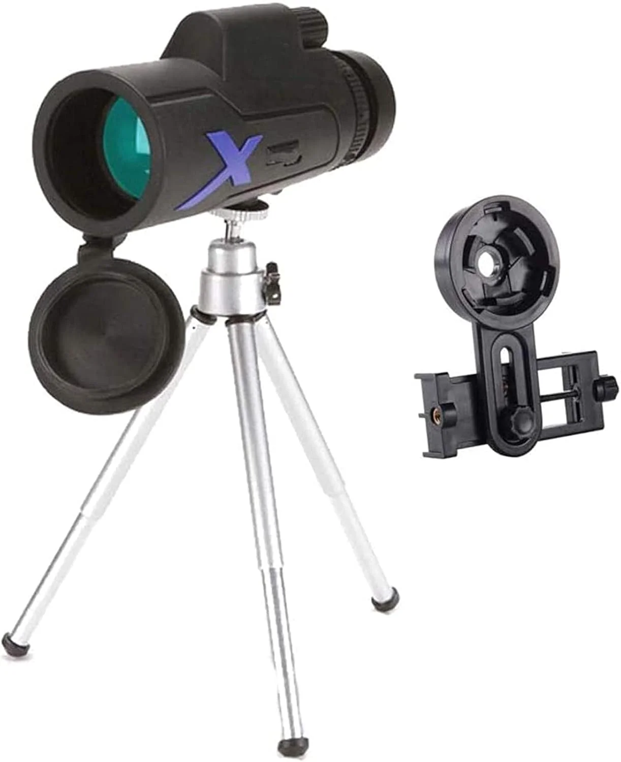 تلسکوپ تک چشمی قابل حمل و قدرتمند با منشور BAK4 و لنز FMC به همراه سه پایه 12x50