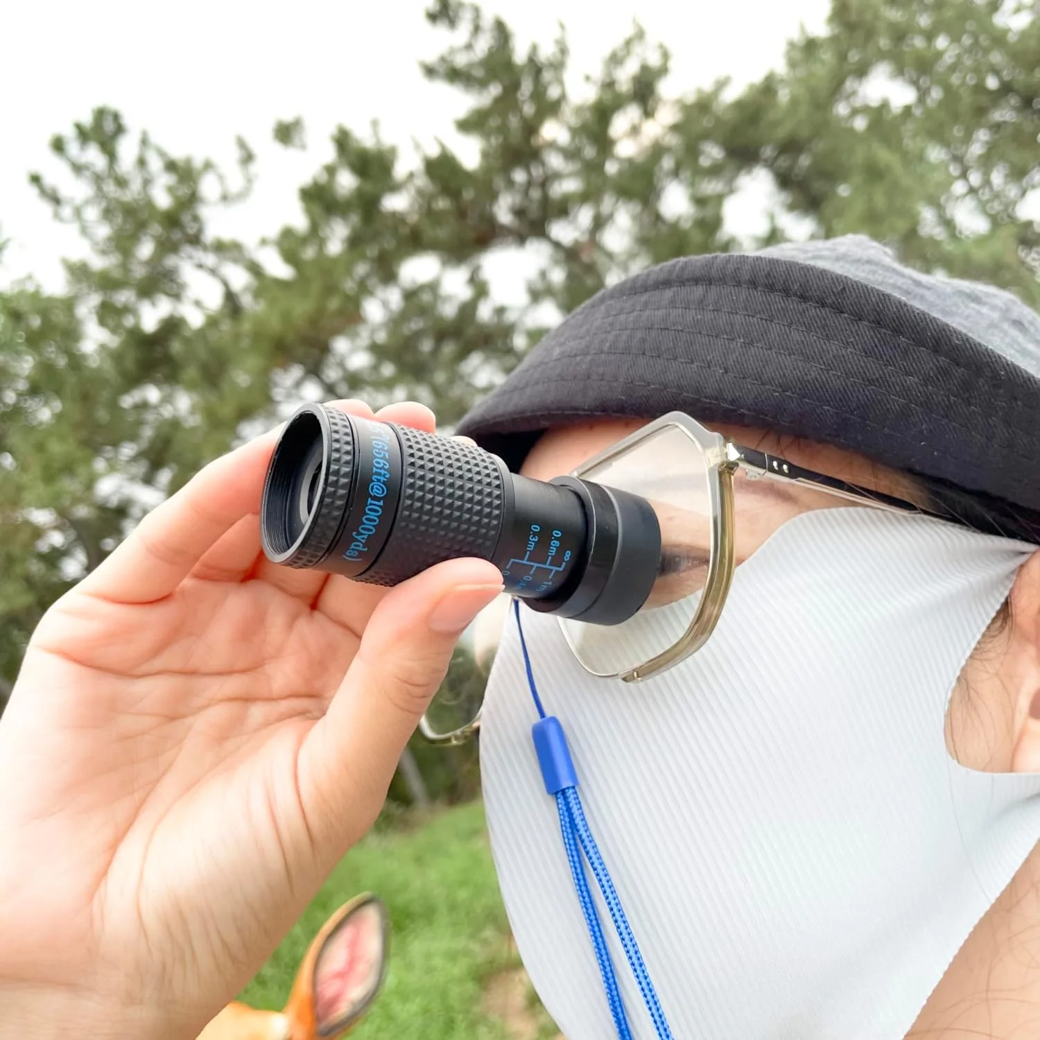 تک چشمی نمای نزدیک برای دید کم، مشاهده از فاصله کوتاه با میدان دید گسترده، ذره بین مینی سایز (4x12mm - مدل آبی)