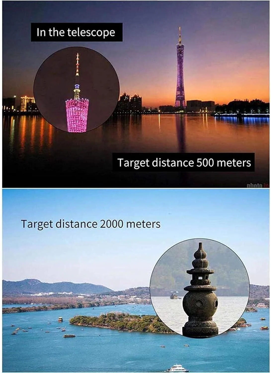 تلسکوپ تک چشمی قابل حمل و قدرتمند با منشور BAK4 و لنز FMC به همراه سه پایه 12x50