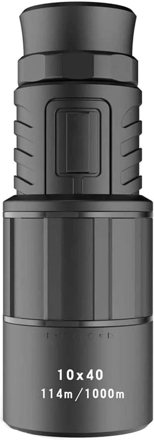 تلسکوپ تک چشمی قدرتمند 10x40، تلسکوپ تک چشمی قابل حمل و جمع و جور با دید در شب و سه پایه، چشمی بزرگ 18 میلی متری، منشور BAK4، لنز FMC