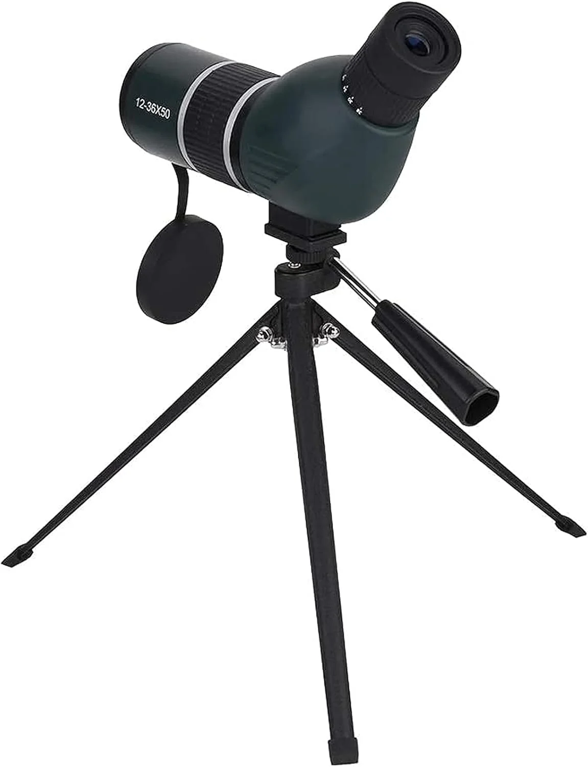 تلسکوپ تک چشمی 50 میلی‌متری زاویه‌دار با بزرگنمایی 12-36X مناسب فعالیت‌های فضای باز، تماشای پرندگان، کودکان و بزرگسالان
