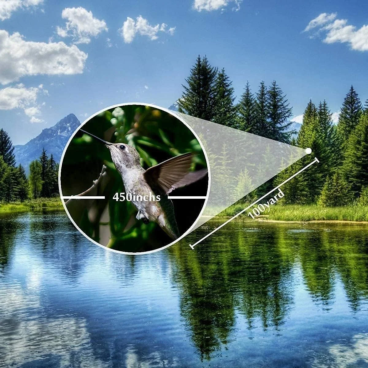 تلسکوپ منوچشمی با لنز اپتیکال HD زوم 12X50 به همراه سه پایه و گیره تلفن همراه مناسب برای پیاده‌روی، کاوش، تماشا، قایقرانی و تماشای پرندگان (A)