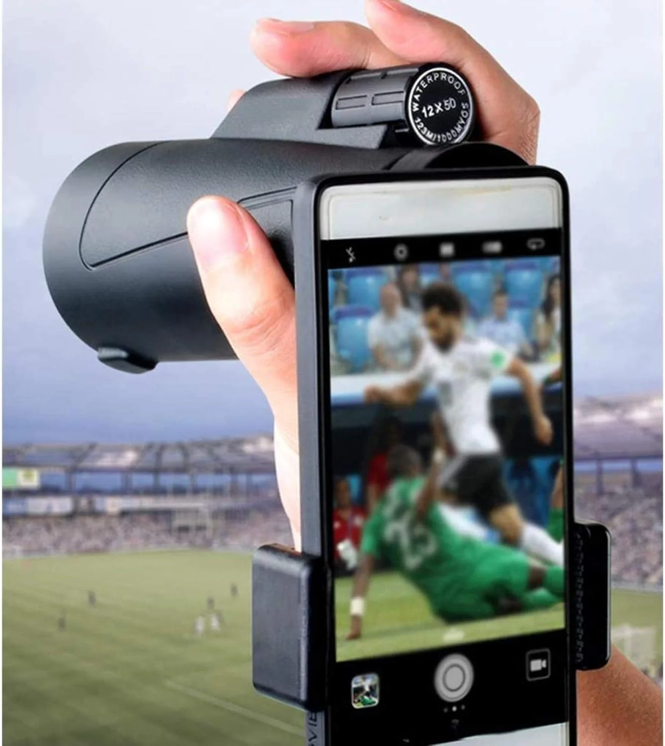 تلسکوپ تک چشمی قدرتمند 12x50 با منشور BAK4 و لنز FMC، مناسب برای ماجراجویی