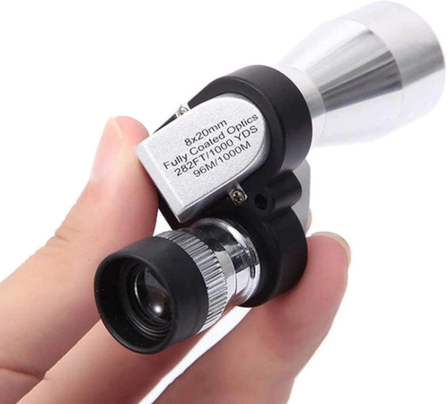 تک چشمی جیبی کوچک قابل حمل 8x20 با قدرت بالا و کیفیت HD به همراه نگهدارنده تلفن هوشمند، مناسب برای تماشا پرندگان در نور کم