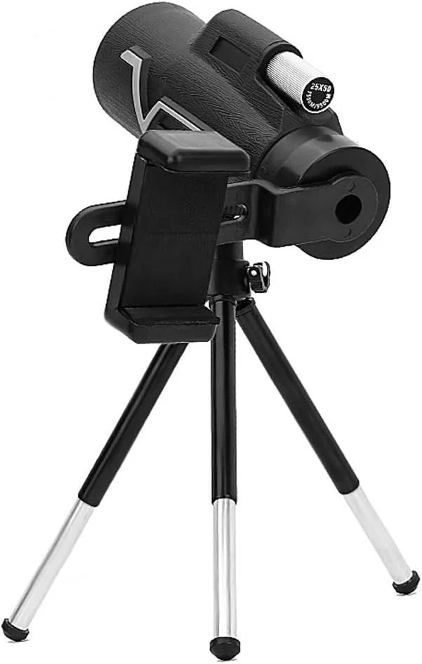 تلسکوپ تک چشمی 25X50 ضد آب با زوم تک لنز، منشور عالی، ضد آب و ضد مه، هدیه مردانه