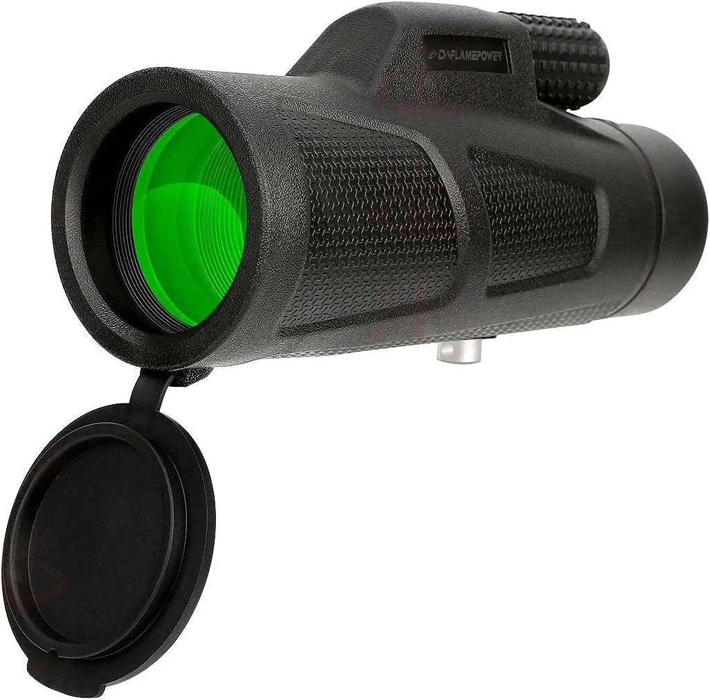 تلسکوپ تک چشمی 10x42 با قدرت بالا، جمع و جور، قابل حمل، ضد آب، ضد مه و ضد ضربه به همراه بند دستی برای بزرگسالان، کودکان، کمپینگ، پیاده روی و تماشای پرندگان