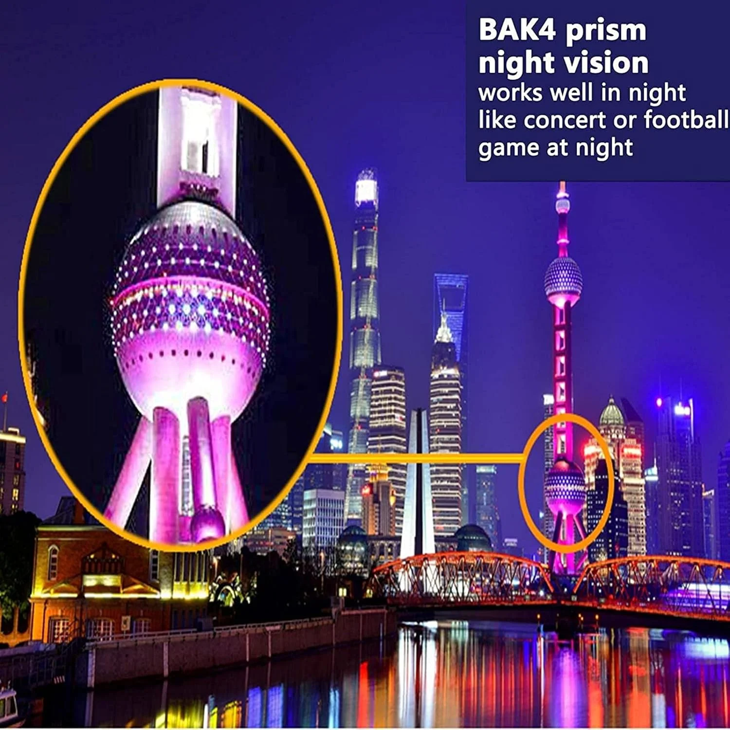 تلسکوپ تک چشمی 10x52 قابل حمل و ضد آب برای پرنده نگری و تماشای مناظر با منشور Bak4