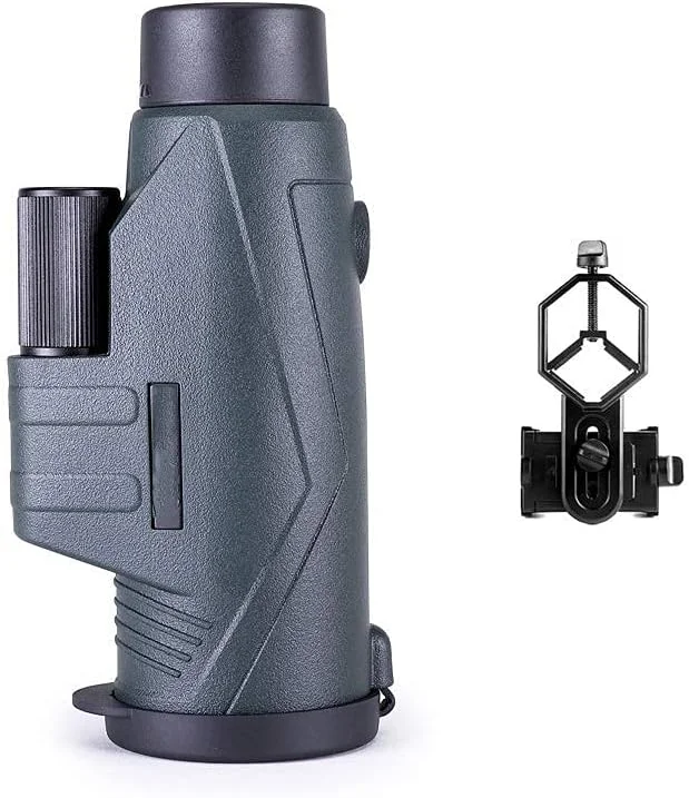 تلسکوپ تک چشمی 10x42 HD، تلسکوپ تک چشمی فشرده با منشور BAK4 ضد آب و لنز FMC، به همراه آداپتور تلفن هوشمند برای تماشای پرندگان، تئاتر و کنسرت