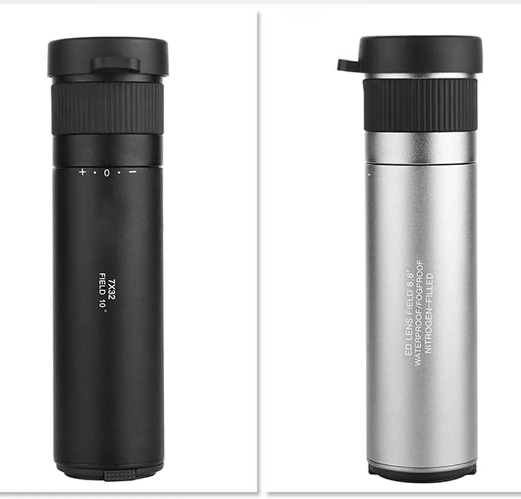 تلسکوپ تک چشمی زوم 7X32، ایده آل برای تماشای پرندگان، پیاده روی و کنسرت، بزرگنمایی 7 برابر، مشکی