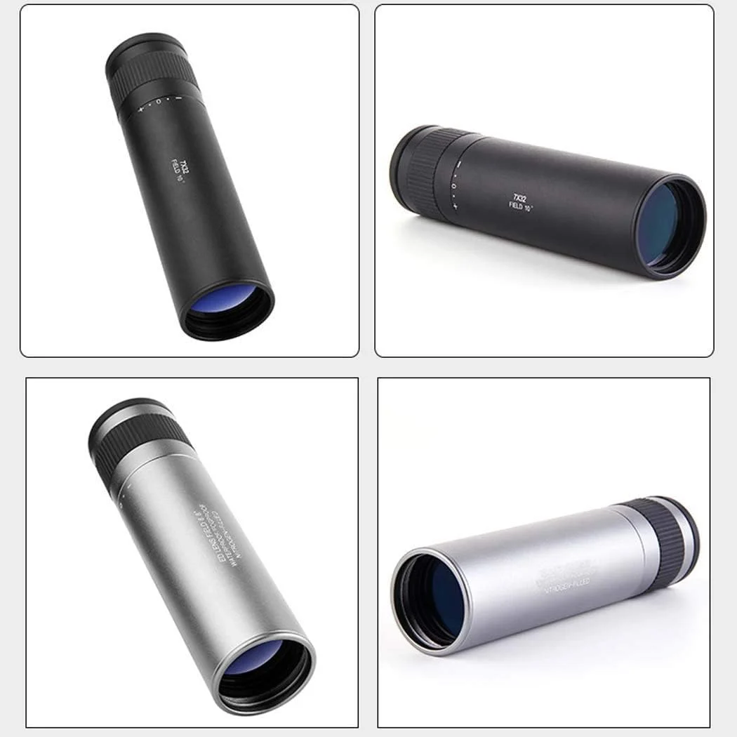 تلسکوپ تک چشمی زوم 7X32، ایده آل برای تماشای پرندگان، پیاده روی و کنسرت، بزرگنمایی 7 برابر، مشکی