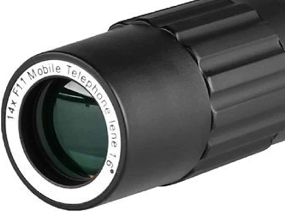 تلسکوپ تک چشمی با بزرگنمایی 14 برابر، قدرت بالا و قابلیت دید در نور کم، مناسب برای تماشای پرندگان، کمپینگ، شکار، حیات وحش و مسافرت