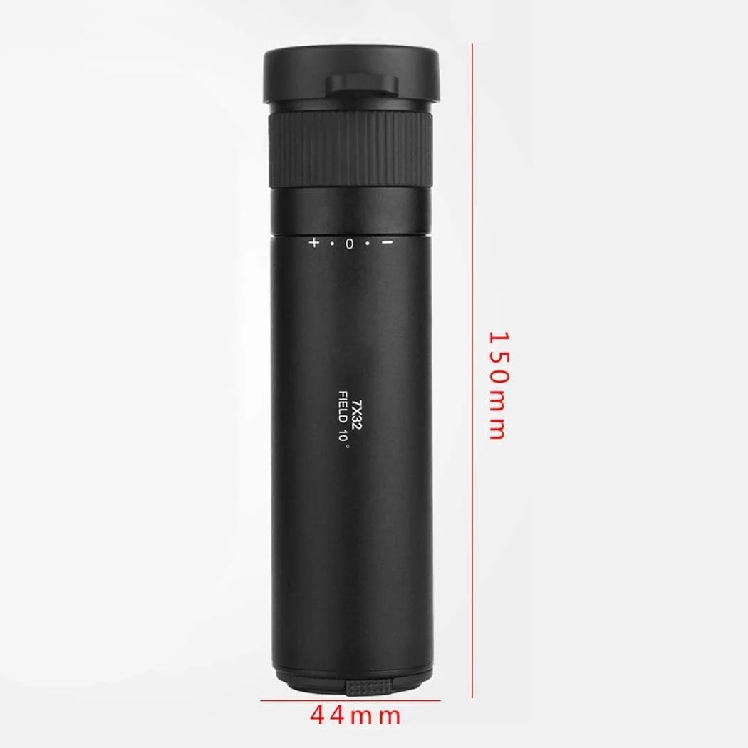تلسکوپ تک چشمی زوم 7X32، ایده آل برای تماشای پرندگان، پیاده روی و کنسرت، بزرگنمایی 7 برابر، مشکی