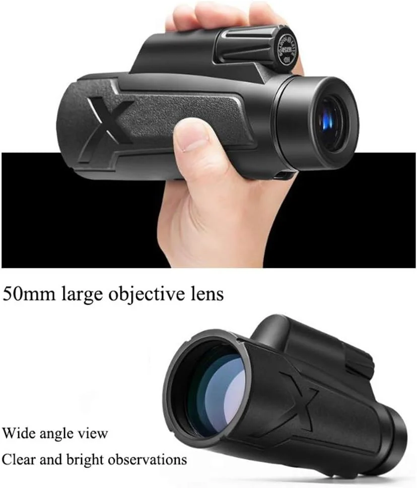 تلسکوپ تک چشمی اپتیکال HD قابل حمل فضای باز، زاویه دید عریض، میدان دید بزرگ، فوکوس چرخشی، دید در شب، پر شده با نیتروژن، ضد آب، مناسب تماشای پرندگان و کنسرت
