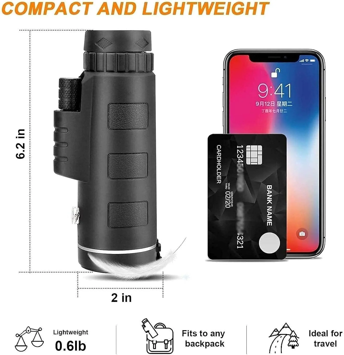 تلسکوپ تک چشمی با بزرگنمایی 40x60، تلسکوپ تک چشمی برای بزرگسالان، ابزار تلسکوپ فوق العاده شفاف و قدرتمند، تلسکوپ بیرونی با ساخت تلسکوپ تک چشمی با بزرگنمایی 40x60، تلسکوپ تک چشمی برای بزرگسالان، ابزار تلسکوپ فوق العاده شفاف و قدرتمند، تلسکوپ بیرونی با ساخت