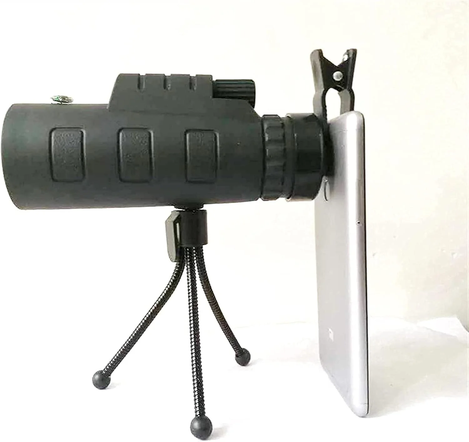 تلسکوپ تک چشمی یونیورسال 40 * 60 با وضوح بالا، بزرگنمایی زیاد، تلسکوپ تک چشمی قطب نما دار مناسب کمپینگ و تماشای مناظر به همراه سه پایه (پکیج 4)