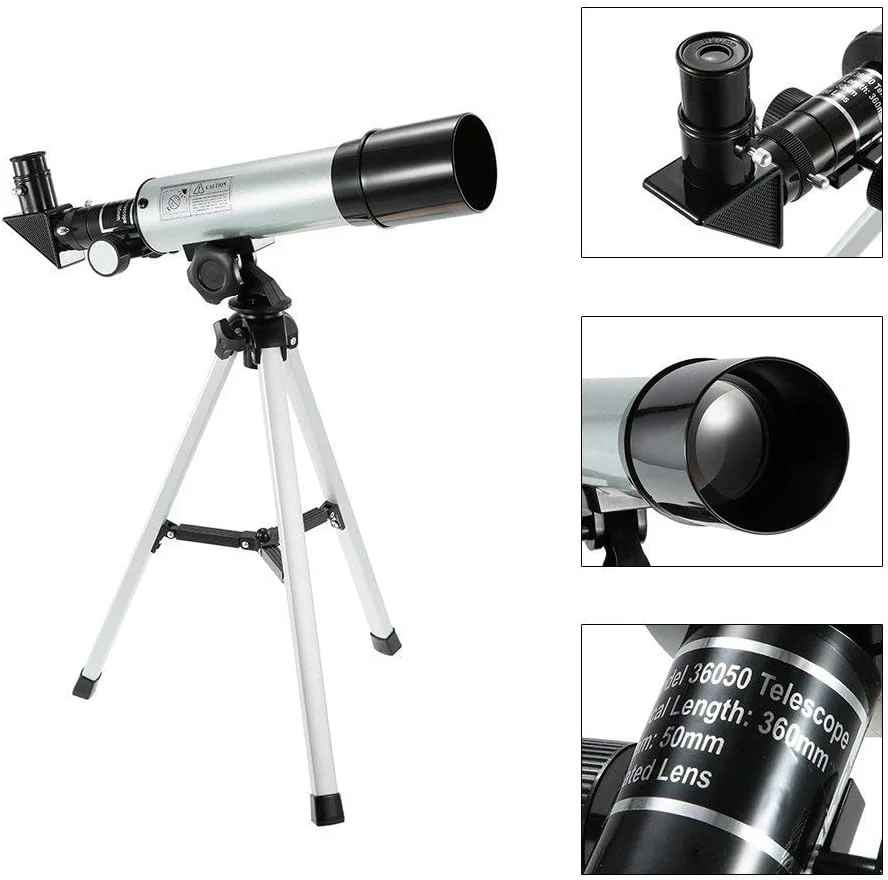 تلسکوپ تک چشمی بیرونی، مناسب فضا، نجوم و منظره + سه پایه قابل حمل