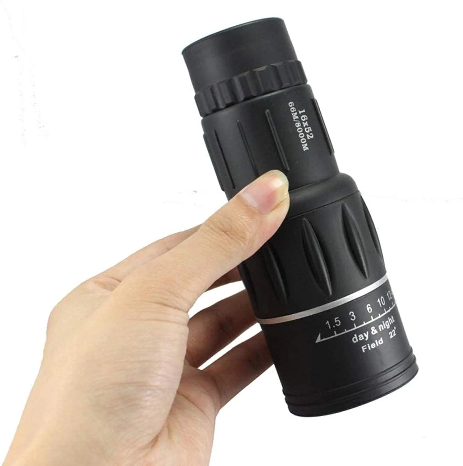 تلسکوپ تک چشمی 16X52 زوم اپتیکال HD به همراه سه پایه تاشو و نگهدارنده تلفن هوشمند، تلسکوپ تک چشمی با فوکوس دوگانه برای تماشای حیات وحش، پرندگان، کمپینگ و مسافرت