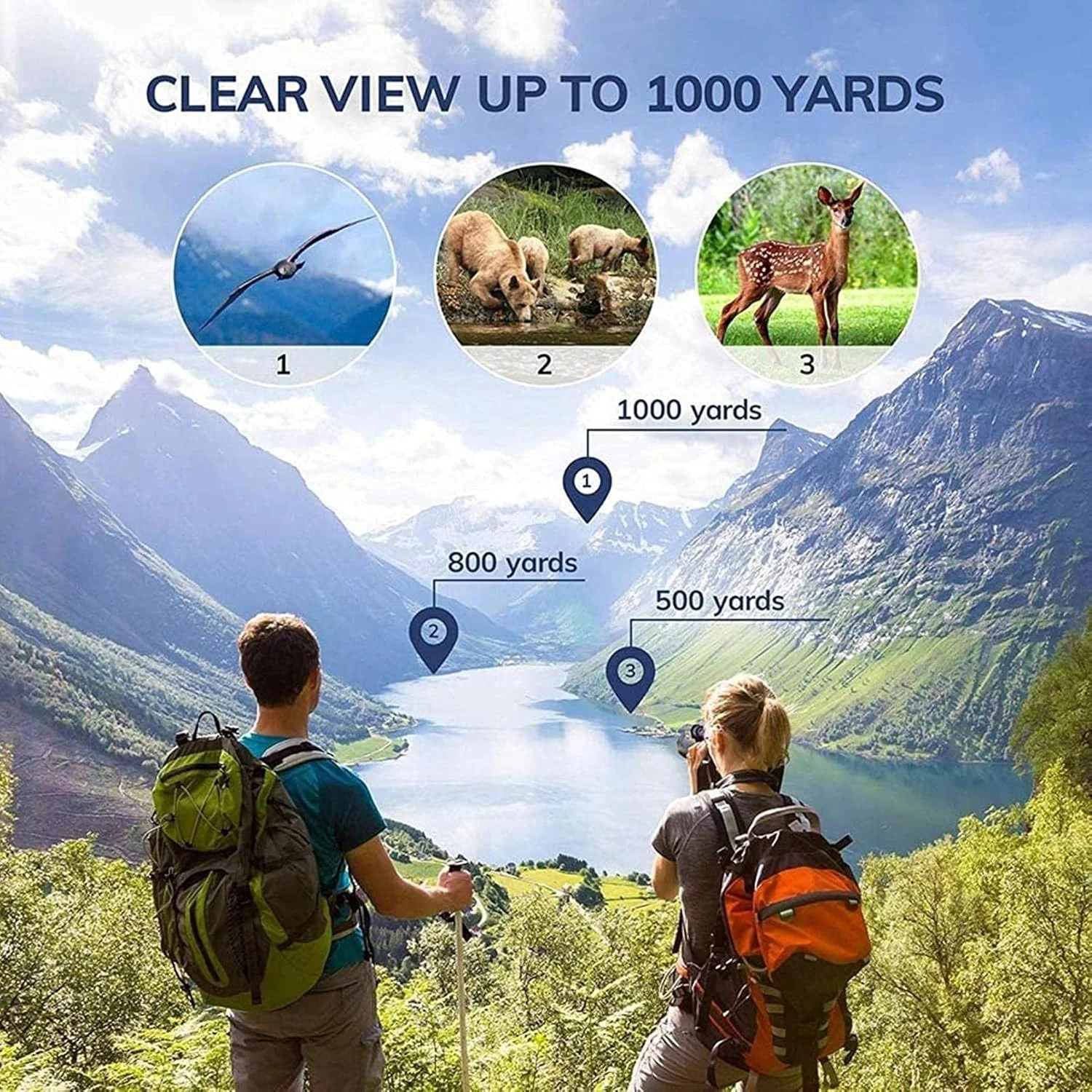 تک چشمی فشرده با منشور BAK4 ضد آب و لنز FMC، تلسکوپ تک چشمی با قدرت بالا 16x52