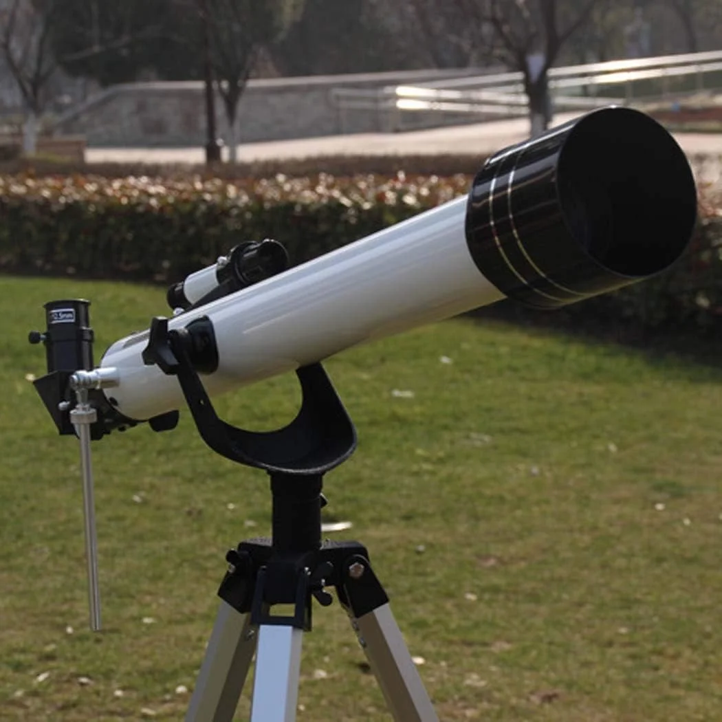 تلسکوپ نجومی دید در شب زوم تک چشمی با قابلیت فوکوس دستی، لنز شیشه ای اپتیکال با پوشش کامل + سه پایه 525 برابر