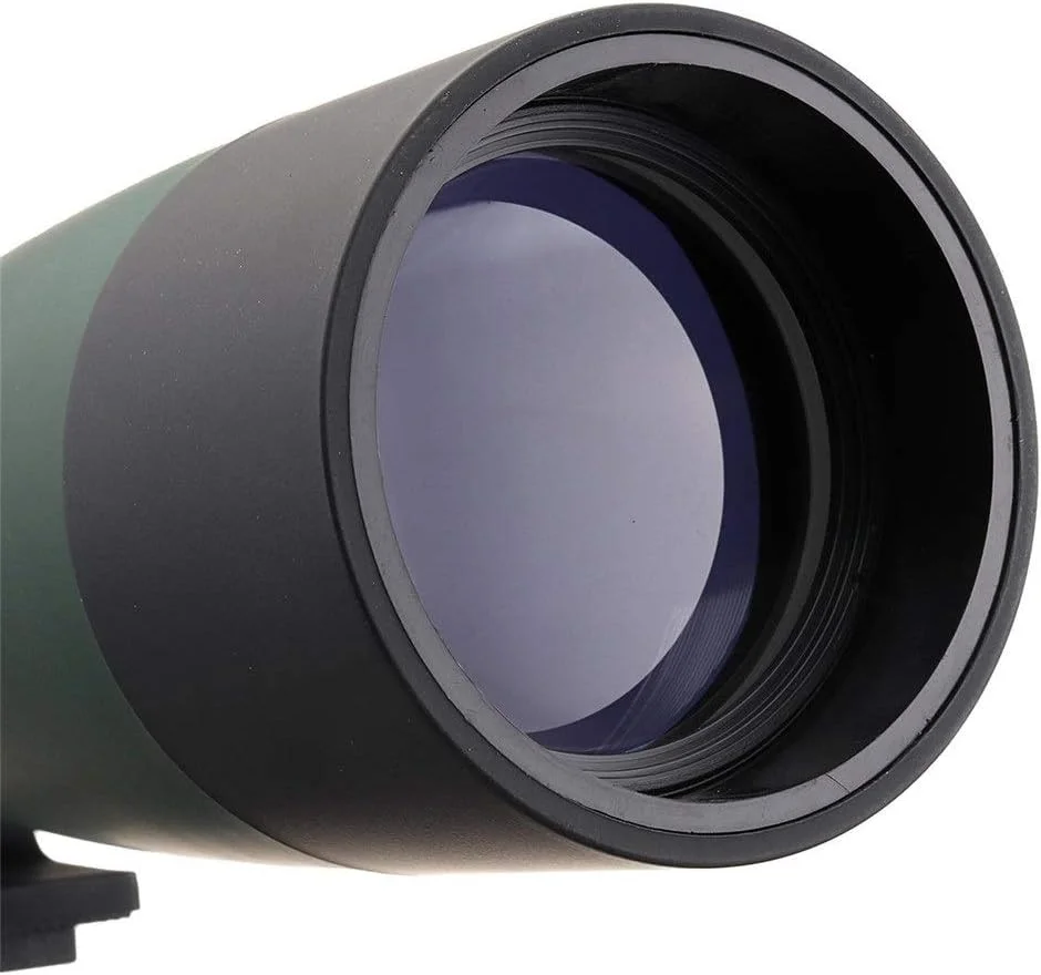 تلسکوپ تک چشمی با کیفیت بالا 25-75x70 زوم اپتیک HD تلسکوپ پرنده نگری با سه پایه و نگهدارنده تلفن همراه مناسب کمپینگ در فضای باز (رنگ: مشکی + سبز، اندازه: 35x9.3x13.5 سانتی متر)