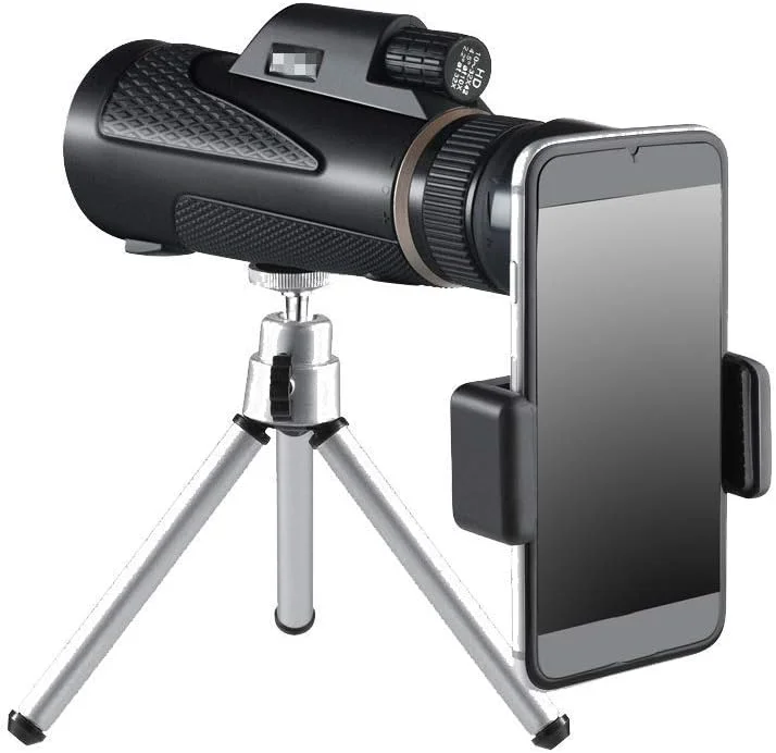 تلسکوپ تک چشمی 42x32-10 زوم HD با قدرت بالا، منشور BAK4، لنز FMC، به همراه آداپتور تلفن هوشمند و سه پایه برای بزرگسالان و کودکان، مناسب تماشای پرندگان