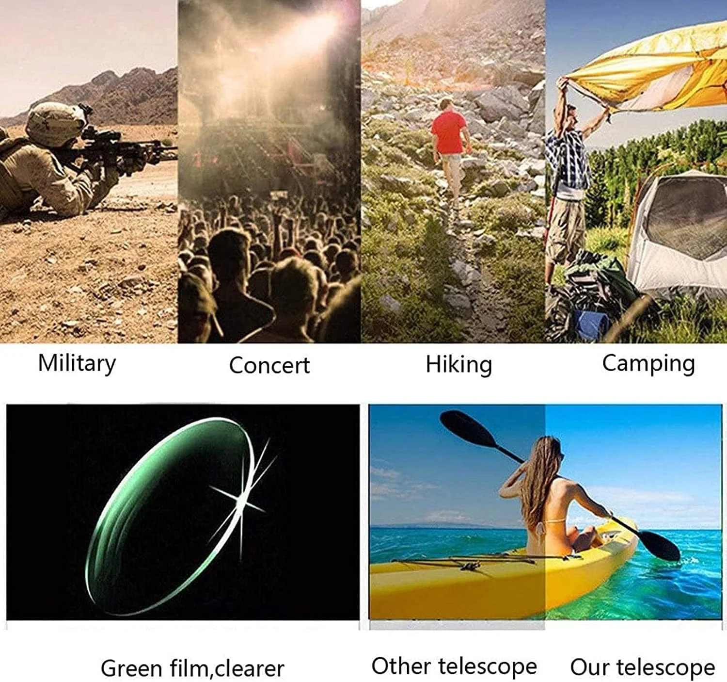 تلسکوپ با کیفیت بالا برای کودکان و بزرگسالان، قدرت فوق العاده 8X21، تلسکوپ تک چشمی قابل حمل با اپتیک HD Bak 4 برای کوهنوردی و تماشای پرندگان