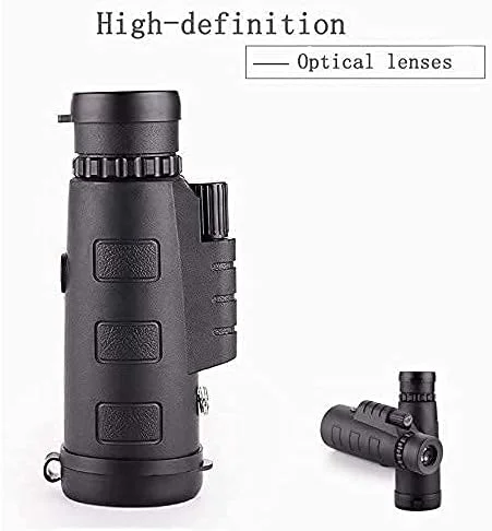 تک چشمی 40x60 با منشور Bak4، تلسکوپ فشرده ضد آب با قدرت بالا برای بزرگسالان، تماشای پرندگان، پیاده روی، کمپینگ، بهترین هدیه برای مردان