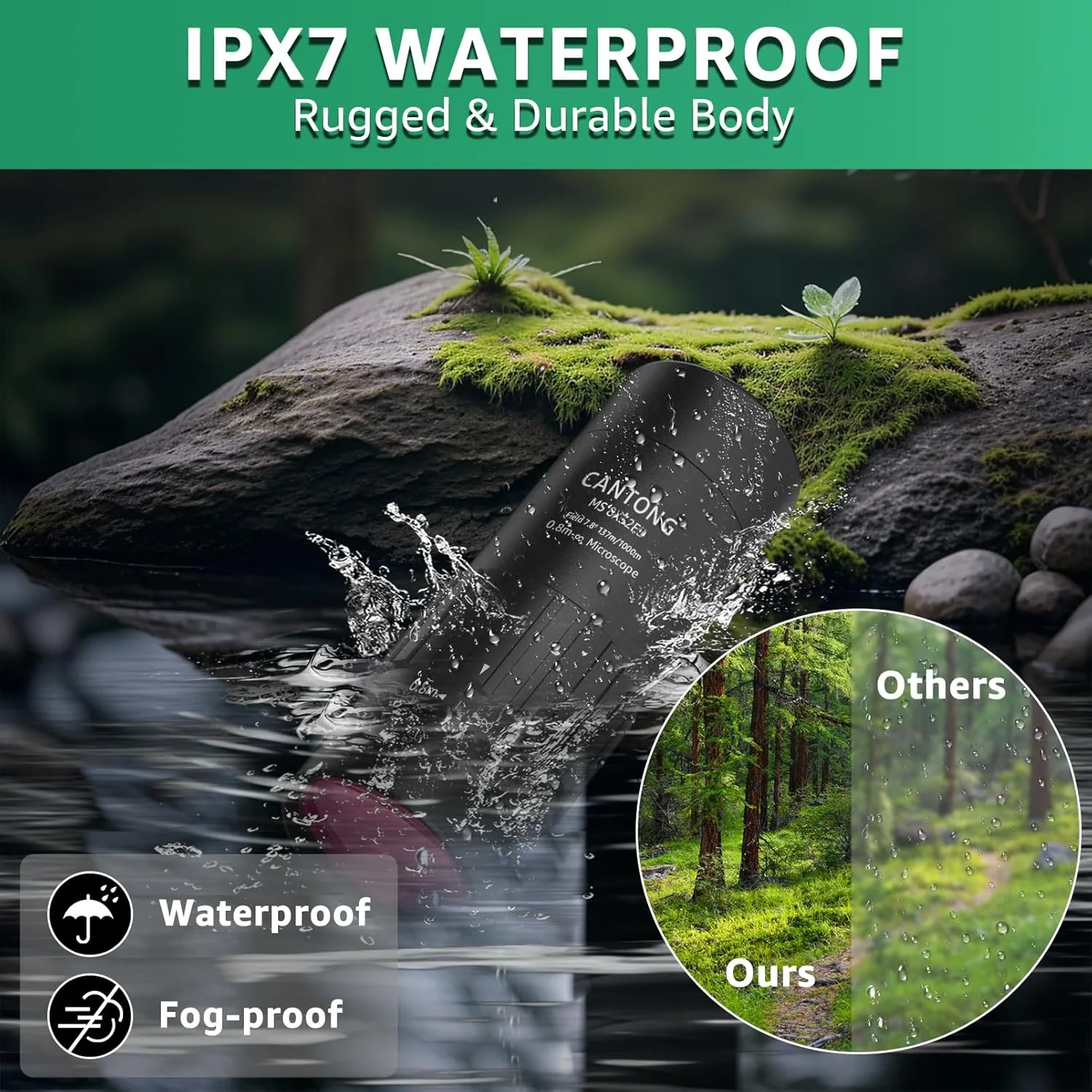 تک چشمی کوچک با بزرگنمایی 8 برابر، لنز 32 میلی متری، اپتیک چند لایه و فوکوس دستی تلسکوپ فشرده تک چشمی کوچک با بزرگنمایی 8 برابر، لنز 32 میلی متری، اپتیک چند لایه و فوکوس دستی تلسکوپ فشرده