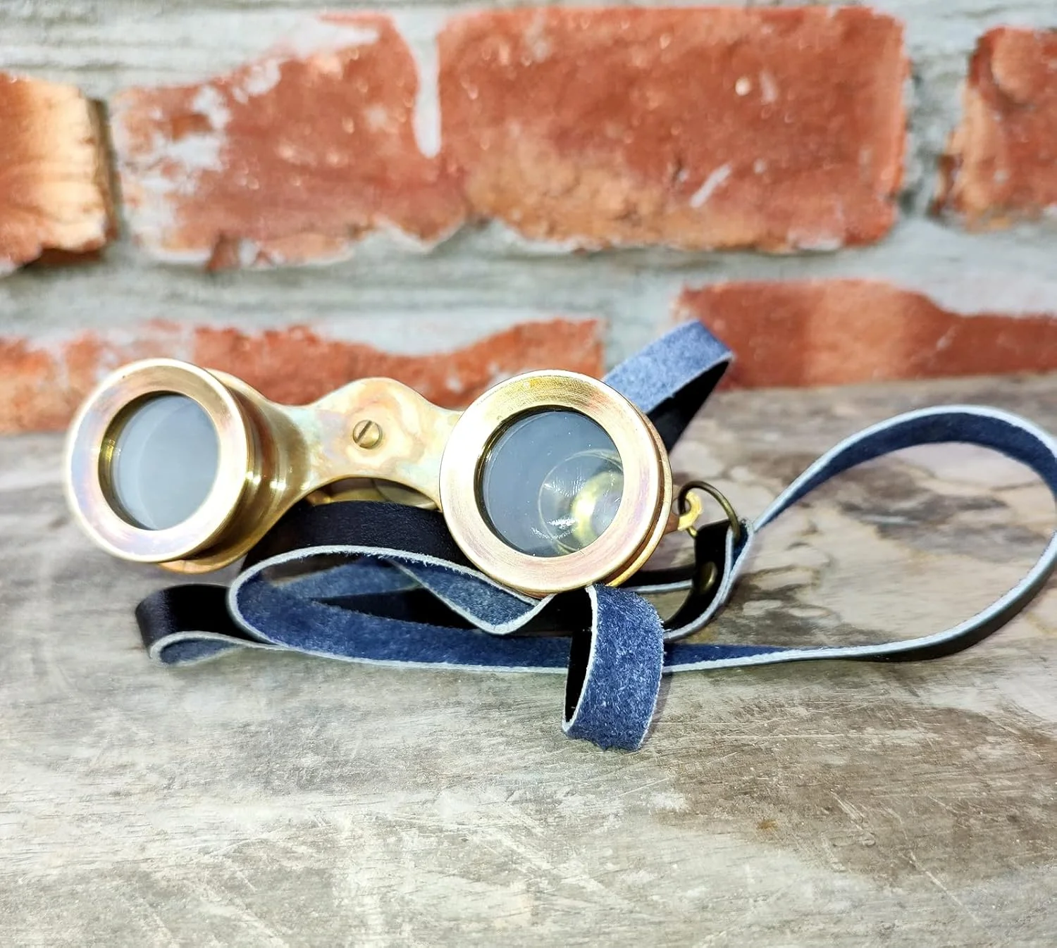 تک چشمی برنجی عتیقه قهوه ای، برنجی زیبا، اندازه 4 اینچ