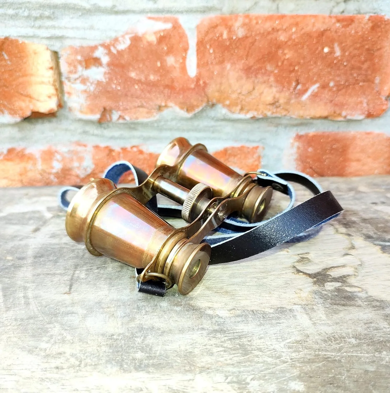 تک چشمی برنجی عتیقه قهوه ای، برنجی زیبا، اندازه 4 اینچ