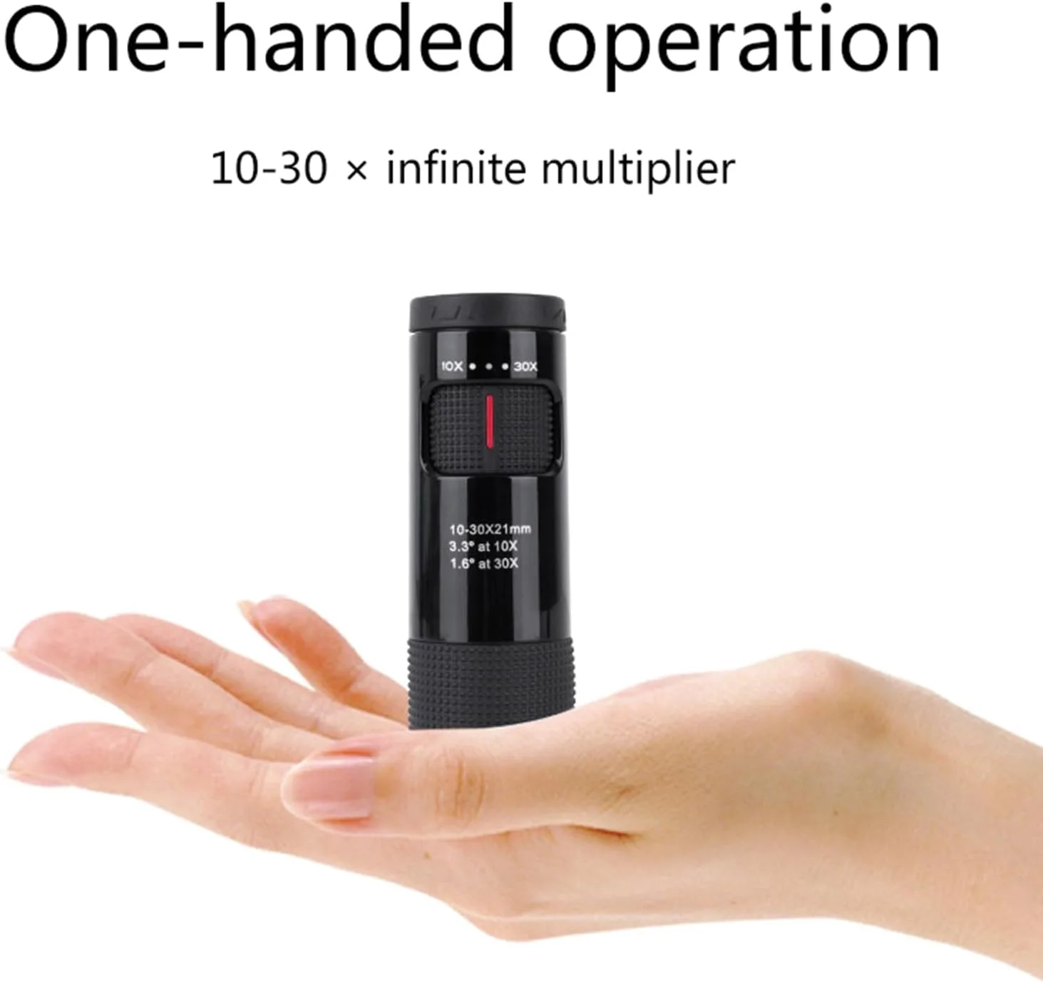 تک لوله ای جمع و جور 10-30X21 زوم، کاوش در فضای باز، دید واضح، مشاهده حیات وحش در طبیعت، تک لوله ای جیبی قابل حمل