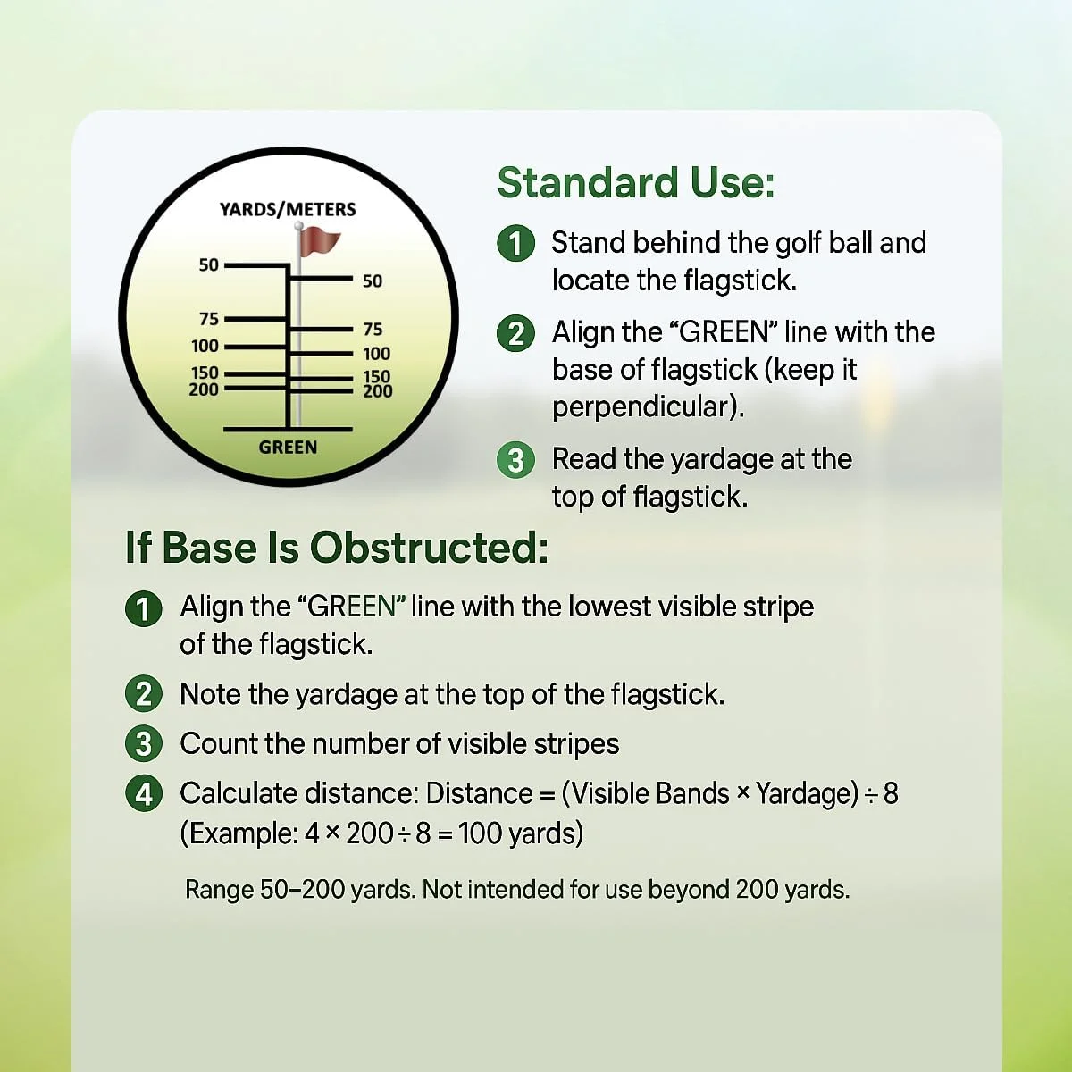 تک چشمی گلف ضد آب 8x22 Barska Blueline با رتیکل داخلی تخمین فاصله