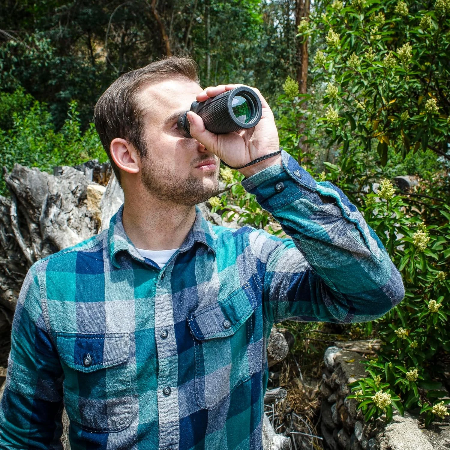 تک چشمی ضدآب بارسکا Blackhawk – جمع و جور، ضد مه، اپتیک چند لایه، دستگیره ضد لغزش برای تماشای پرندگان، پیاده روی، ورزش، کنسرت ها و استفاده در فضای باز