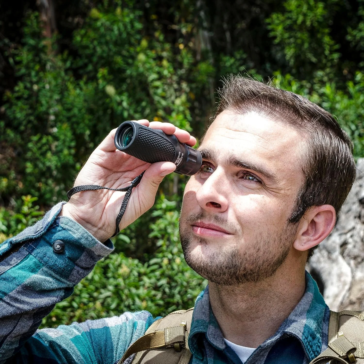 تک چشمی ضد آب بارسکا Blackhawk - جمع و جور، ضد مه، اپتیک چند لایه، دستگیره ضد لغزش برای تماشای پرندگان، پیاده روی، ورزش، کنسرت ها و استفاده در فضای باز