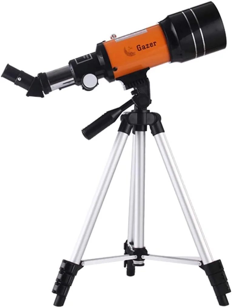 تلسکوپ نجومی با بزرگنمایی ۱۸۰ برابر، تک چشمی با فوکوس دستی، ضد آب و قدرت بالا به همراه سه پایه برای مسافرت