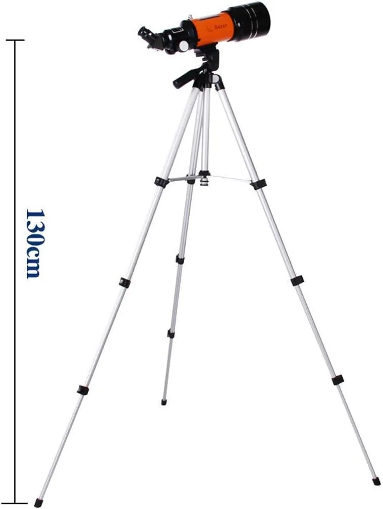 تلسکوپ نجومی با بزرگنمایی ۱۸۰ برابر، تک چشمی با فوکوس دستی، ضد آب و قدرت بالا به همراه سه پایه برای مسافرت