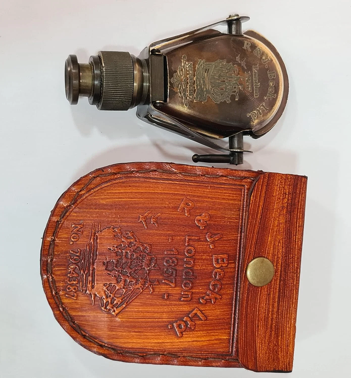 تلسکوپ تک چشمی جیبی برنجی سبک عتیقه، 4 اینچی تلسکوپ تک چشمی جیبی برنجی سبک عتیقه، 4 اینچی