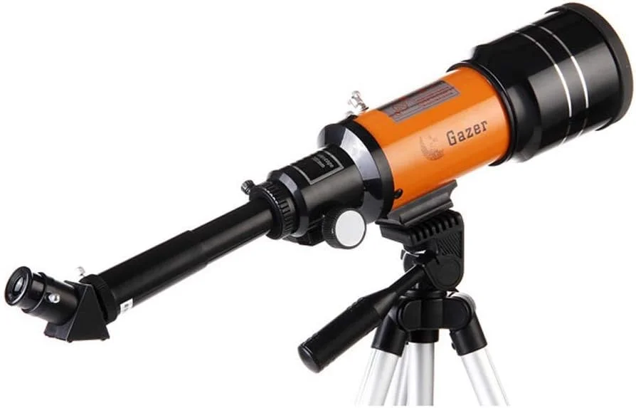 تلسکوپ نجومی با بزرگنمایی ۱۸۰ برابر، تک چشمی با فوکوس دستی، ضد آب و قدرت بالا به همراه سه پایه برای مسافرت