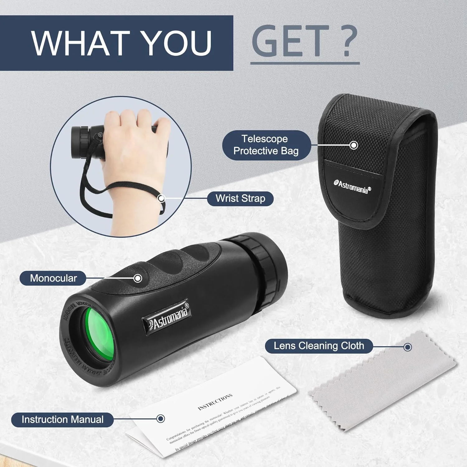 تک چشمی فشرده ضد آب 10x25 Astromania، اندازه کوچکتر برای حمل آسان تر برای تماشای پرندگان، شکار، کمپینگ، پیاده روی، بازی های ورزشی و کنسرت ها تک چشمی فشرده ضد آب 10x25 Astromania، اندازه کوچکتر برای حمل آسان تر برای تماشای پرندگان، شکار، کمپینگ، پیاده روی، بازی های ورزشی و کنسرت ها