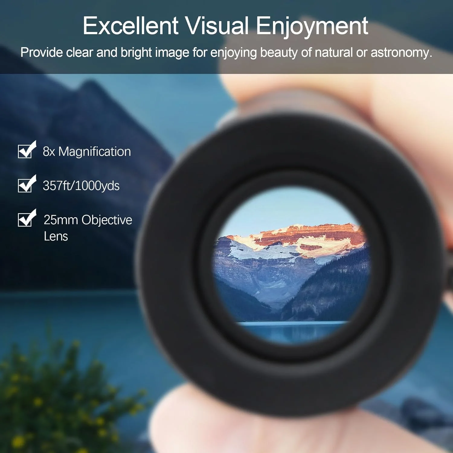 آداپتور دوربین اتصال پایه تفنگ Astromania - همراه با تک چشمی فشرده ضد آب 8x25